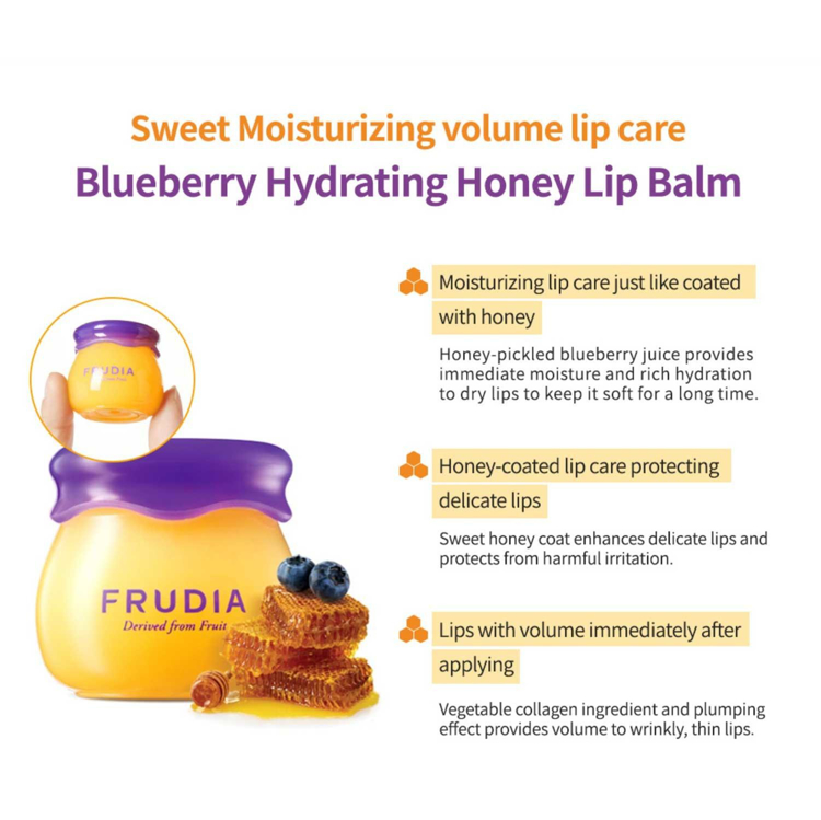 Picture of FRUDIA Blueberry Hydrating Honey Lip Balm 10ml
