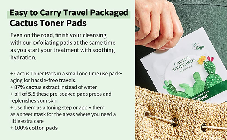 Picture of Yadah Cactus Toner Pads (2 pads)